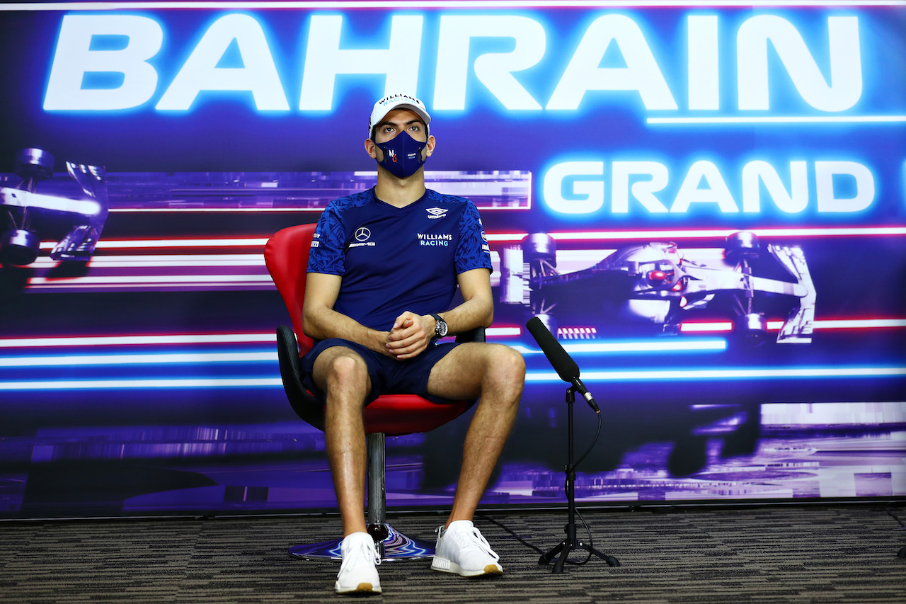 GP BAHRAIN, Nicholas Latifi (CDN) Williams Racing in the FIA Press Conference.
25.03.2021. Formula 1 World Championship, Rd 1, Bahrain Grand Prix, Sakhir, Bahrain, Preparation Day.
- www.xpbimages.com, EMail: requests@xpbimages.com © Copyright: FIA Pool Image for Editorial Use Only