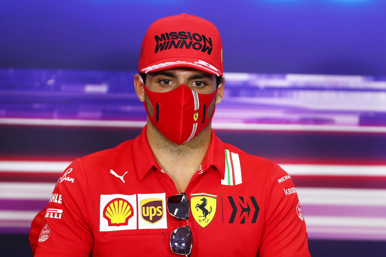 GP BAHRAIN, Charles Leclerc (MON) Ferrari in the FIA Press Conference.
25.03.2021. Formula 1 World Championship, Rd 1, Bahrain Grand Prix, Sakhir, Bahrain, Preparation Day.
- www.xpbimages.com, EMail: requests@xpbimages.com © Copyright: FIA Pool Image for Editorial Use Only