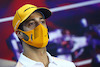 GP BAHRAIN, Daniel Ricciardo (AUS) McLaren in the FIA Press Conference.
25.03.2021. Formula 1 World Championship, Rd 1, Bahrain Grand Prix, Sakhir, Bahrain, Preparation Day.
- www.xpbimages.com, EMail: requests@xpbimages.com © Copyright: FIA Pool Image for Editorial Use Only