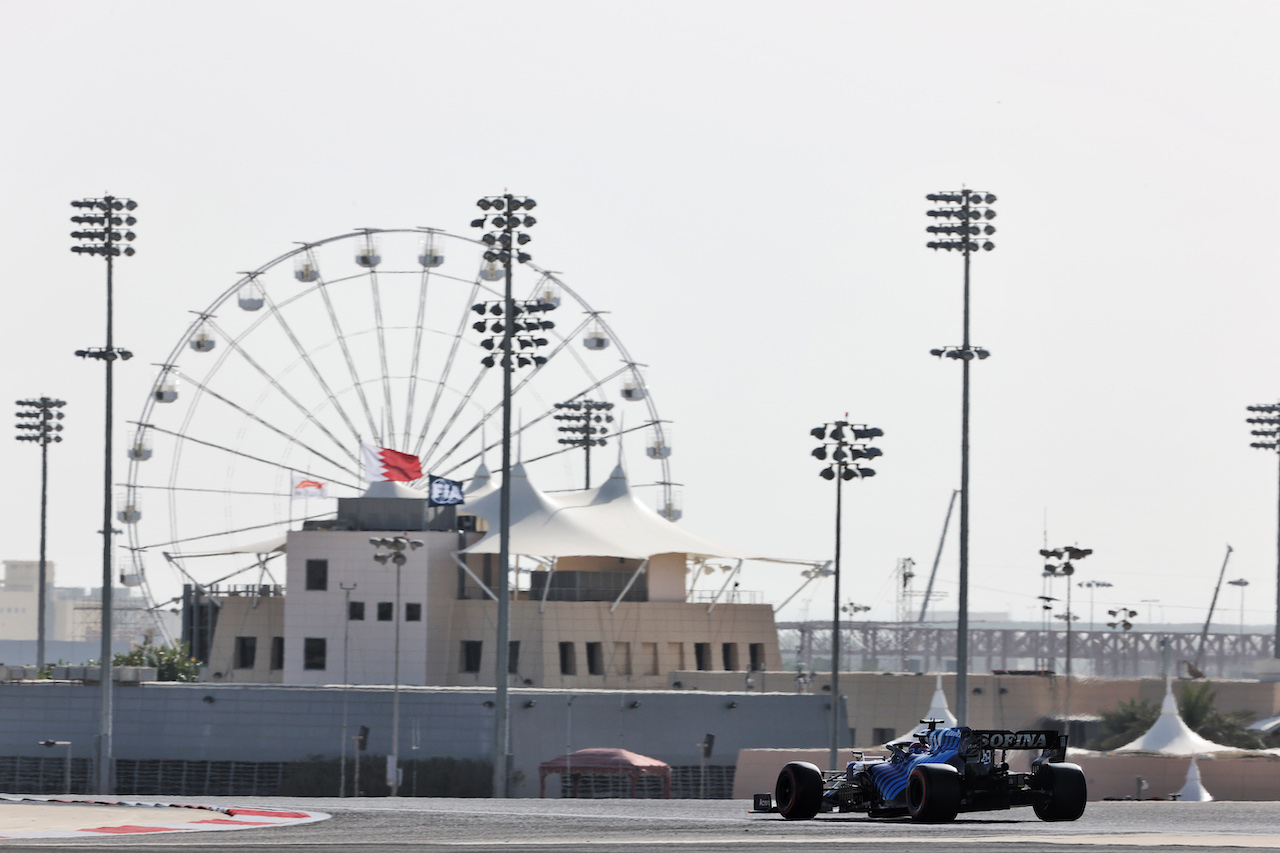 GP BAHRAIN, George Russell (GBR) Williams Racing FW43B.
27.03.2021. Formula 1 World Championship, Rd 1, Bahrain Grand Prix, Sakhir, Bahrain, Qualifiche Day.
- www.xpbimages.com, EMail: requests@xpbimages.com © Copyright: Batchelor / XPB Images