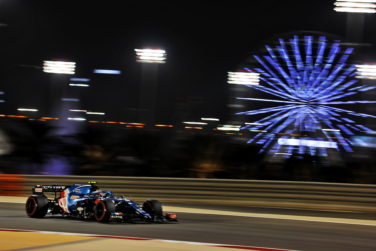 GP BAHRAIN, Esteban Ocon (FRA) Alpine F1 Team A521.
26.03.2021. Formula 1 World Championship, Rd 1, Bahrain Grand Prix, Sakhir, Bahrain, Practice Day
- www.xpbimages.com, EMail: requests@xpbimages.com © Copyright: Batchelor / XPB Images