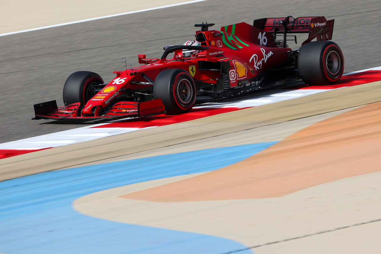 GP BAHRAIN, Charles Leclerc (FRA), Ferrari 
26.03.2021. Formula 1 World Championship, Rd 1, Bahrain Grand Prix, Sakhir, Bahrain, Practice Day
- www.xpbimages.com, EMail: requests@xpbimages.com ¬© Copyright: Charniaux / XPB Images