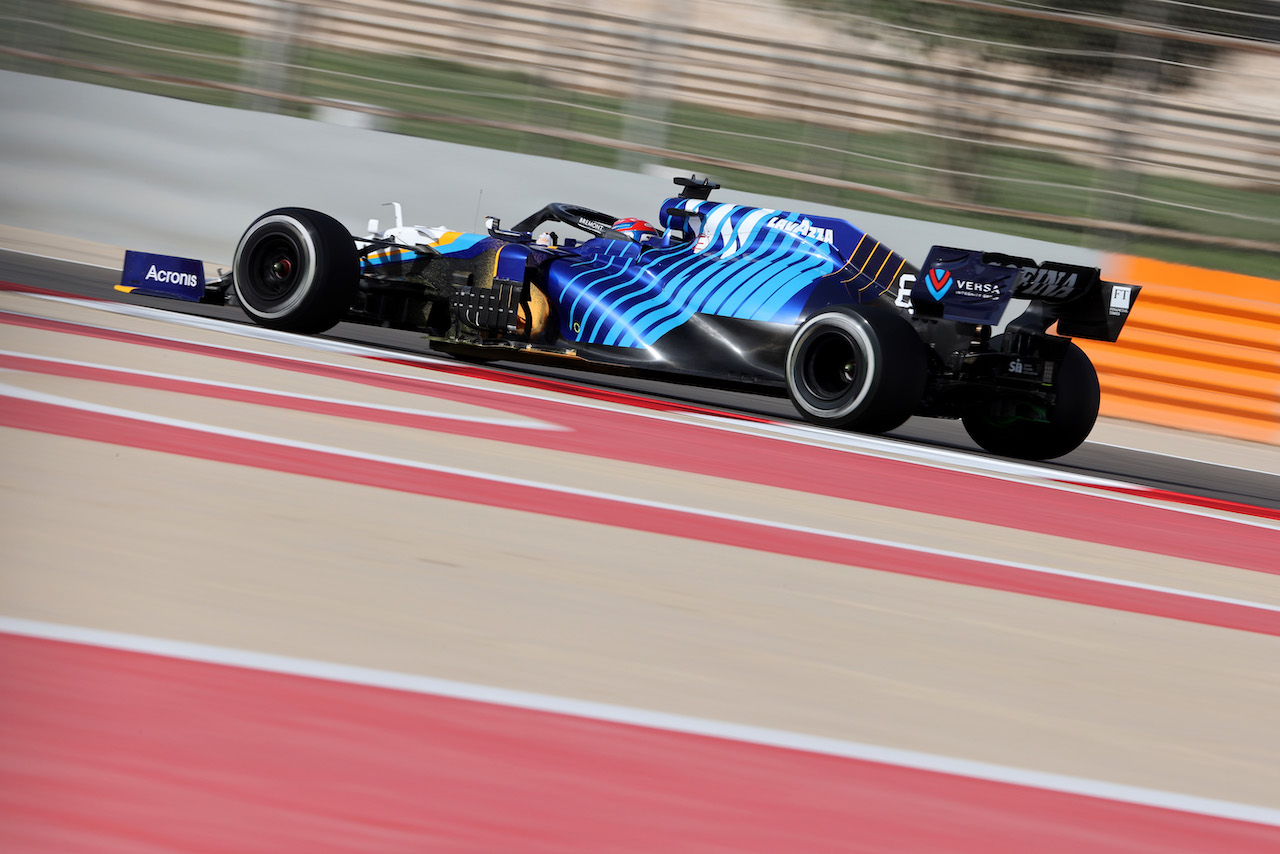 GP BAHRAIN, George Russell (GBR), Williams Racing 
26.03.2021. Formula 1 World Championship, Rd 1, Bahrain Grand Prix, Sakhir, Bahrain, Practice Day
- www.xpbimages.com, EMail: requests@xpbimages.com ¬© Copyright: Charniaux / XPB Images