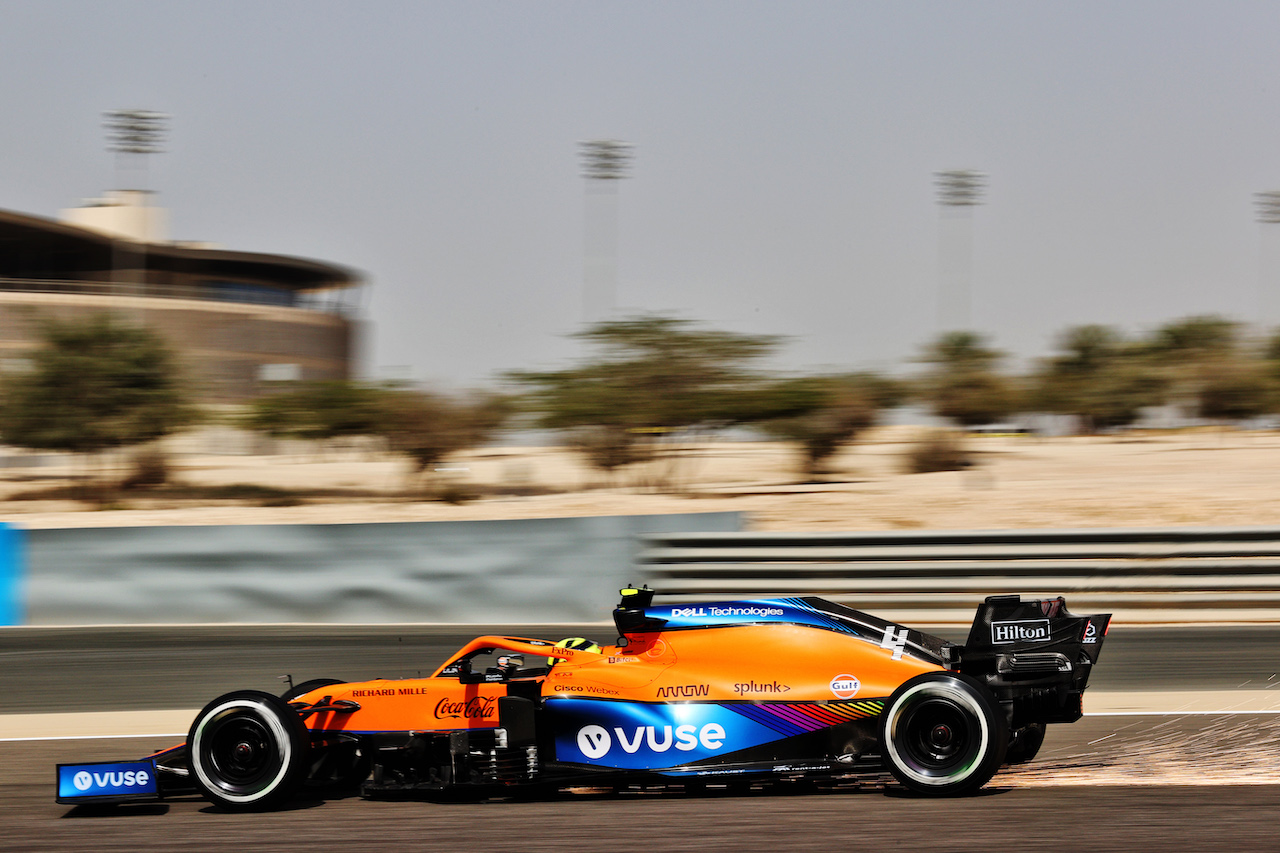 GP BAHRAIN, Lando Norris (GBR) McLaren MCL35M.
26.03.2021. Formula 1 World Championship, Rd 1, Bahrain Grand Prix, Sakhir, Bahrain, Practice Day
- www.xpbimages.com, EMail: requests@xpbimages.com © Copyright: Batchelor / XPB Images