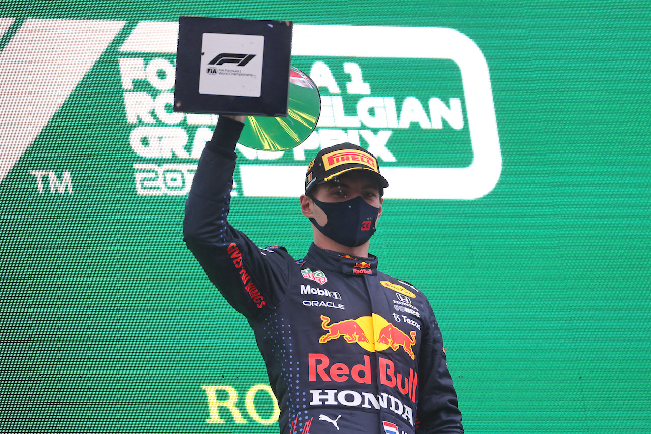 GP BELGIO, Max Verstappen (NLD), Red Bull Racing 
29.08.2021. Formula 1 World Championship, Rd 12, Belgian Grand Prix, Spa Francorchamps, Belgium, Gara Day.
- www.xpbimages.com, EMail: requests@xpbimages.com ¬© Copyright: Charniaux / XPB Images