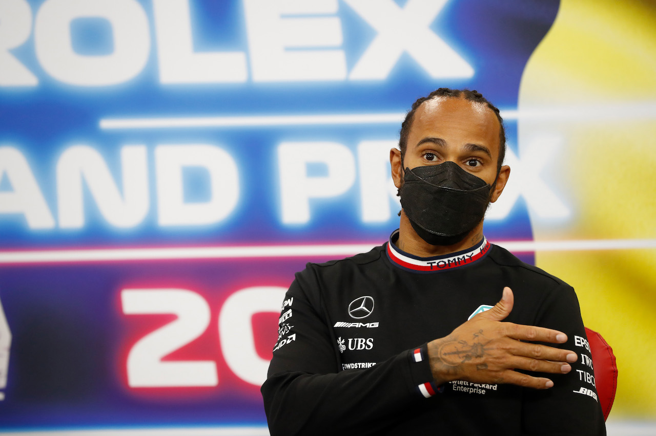 GP BELGIO, Lewis Hamilton (GBR) Mercedes AMG F1 in the post race FIA Press Conference.
29.08.2021. Formula 1 World Championship, Rd 12, Belgian Grand Prix, Spa Francorchamps, Belgium, Gara Day.
- www.xpbimages.com, EMail: requests@xpbimages.com © Copyright: FIA Pool Image for Editorial Use Only