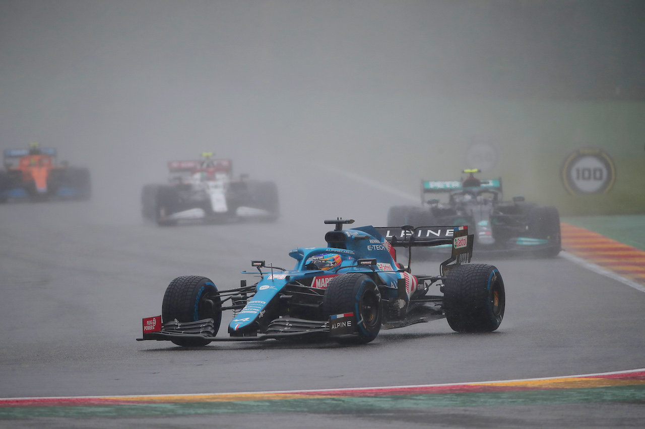 GP BELGIO, Fernando Alonso (ESP) Alpine F1 Team A521. 
29.08.2021. Formula 1 World Championship, Rd 12, Belgian Grand Prix, Spa Francorchamps, Belgium, Gara Day.
- www.xpbimages.com, EMail: requests@xpbimages.com © Copyright: XPB Images