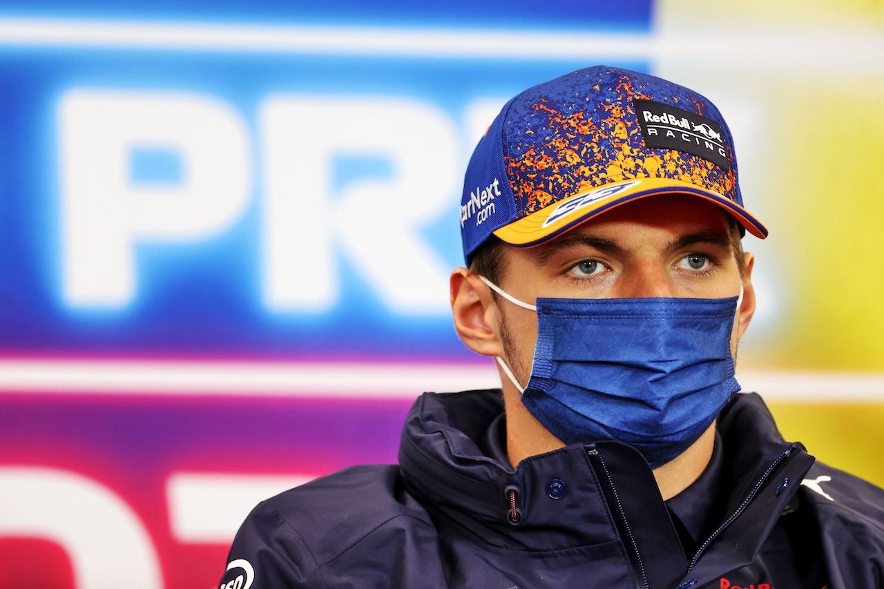 GP BELGIO, Max Verstappen (NLD) Red Bull Racing in the FIA Press Conference.
26.08.2021. Formula 1 World Championship, Rd 12, Belgian Grand Prix, Spa Francorchamps, Belgium, Preparation Day.
- www.xpbimages.com, EMail: requests@xpbimages.com © Copyright: Charniaux / XPB Images