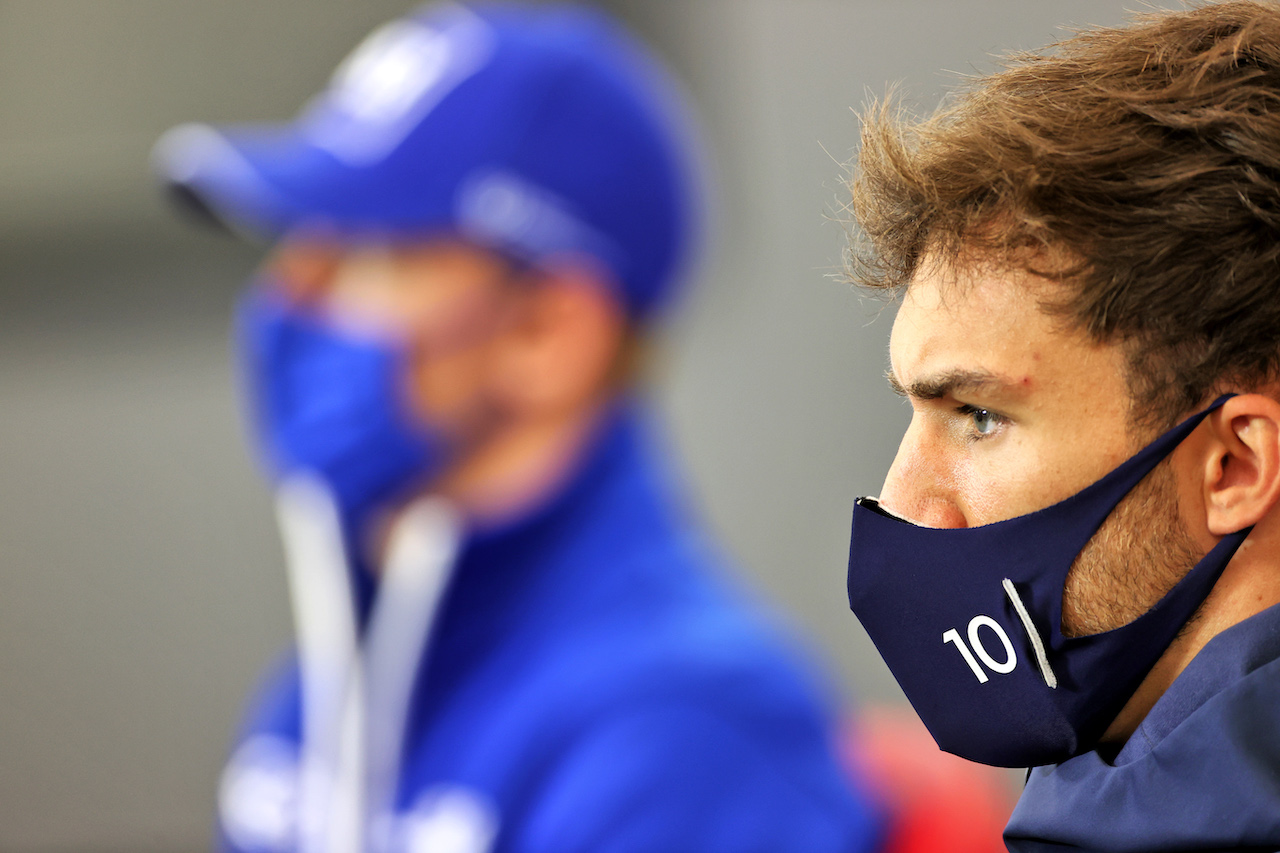 GP BELGIO, Pierre Gasly (FRA) AlphaTauri in the FIA Press Conference.
26.08.2021. Formula 1 World Championship, Rd 12, Belgian Grand Prix, Spa Francorchamps, Belgium, Preparation Day.
- www.xpbimages.com, EMail: requests@xpbimages.com © Copyright: Charniaux / XPB Images