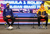 GP BELGIO, (L to R): Nicholas Latifi (CDN) Williams Racing e Lando Norris (GBR) McLaren in the FIA Press Conference.
26.08.2021. Formula 1 World Championship, Rd 12, Belgian Grand Prix, Spa Francorchamps, Belgium, Preparation Day.
- www.xpbimages.com, EMail: requests@xpbimages.com © Copyright: Charniaux / XPB Images