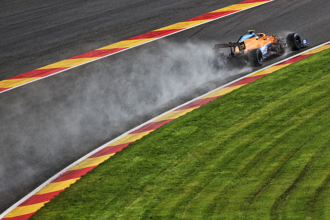 GP BELGIO, Lando Norris (GBR) McLaren MCL35M.
28.08.2021. Formula 1 World Championship, Rd 12, Belgian Grand Prix, Spa Francorchamps, Belgium, Qualifiche Day.
- www.xpbimages.com, EMail: requests@xpbimages.com © Copyright: Batchelor / XPB Images
