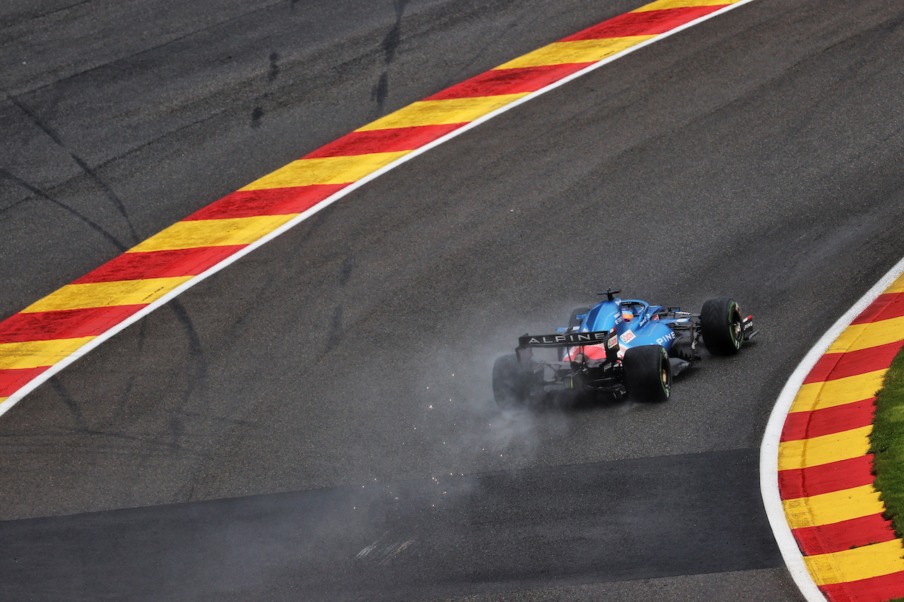 GP BELGIO, Fernando Alonso (ESP) Alpine F1 Team A521.
28.08.2021. Formula 1 World Championship, Rd 12, Belgian Grand Prix, Spa Francorchamps, Belgium, Qualifiche Day.
- www.xpbimages.com, EMail: requests@xpbimages.com © Copyright: Batchelor / XPB Images