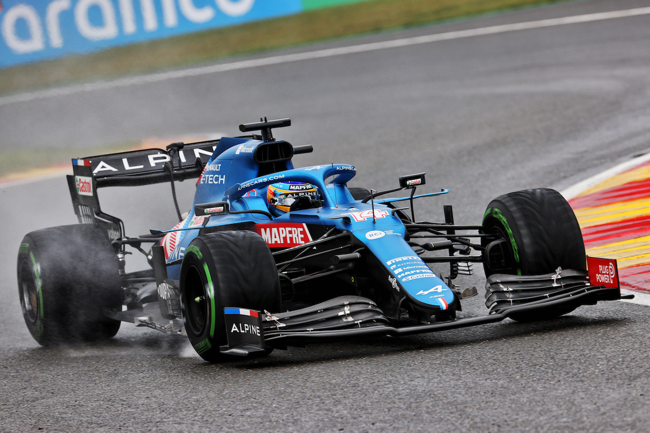 GP BELGIO, Fernando Alonso (ESP) Alpine F1 Team A521.
28.08.2021. Formula 1 World Championship, Rd 12, Belgian Grand Prix, Spa Francorchamps, Belgium, Qualifiche Day.
- www.xpbimages.com, EMail: requests@xpbimages.com © Copyright: Batchelor / XPB Images