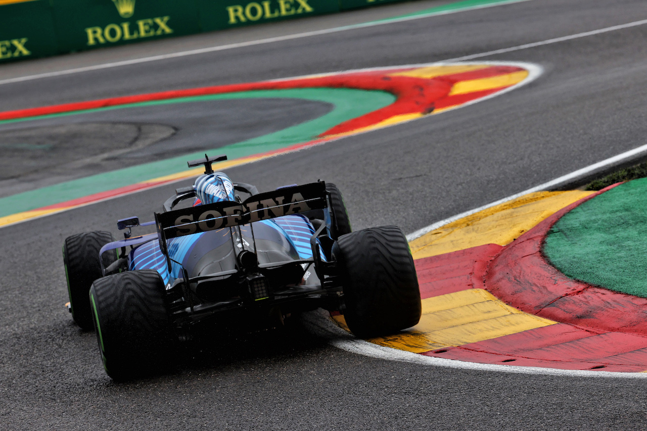 GP BELGIO, George Russell (GBR) Williams Racing FW43B.
28.08.2021. Formula 1 World Championship, Rd 12, Belgian Grand Prix, Spa Francorchamps, Belgium, Qualifiche Day.
- www.xpbimages.com, EMail: requests@xpbimages.com © Copyright: Batchelor / XPB Images