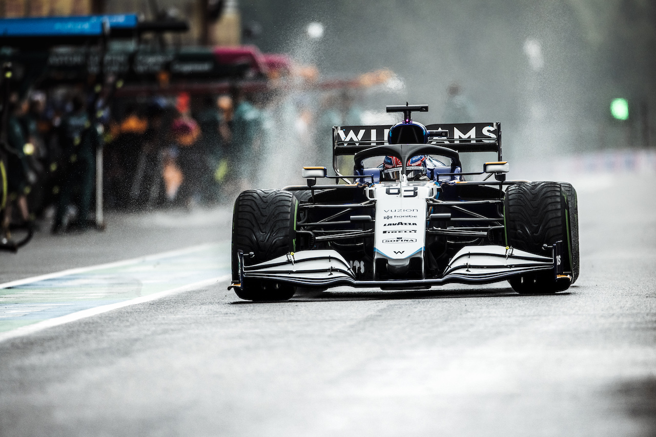 GP BELGIO, George Russell (GBR) Williams Racing FW43B.
28.08.2021. Formula 1 World Championship, Rd 12, Belgian Grand Prix, Spa Francorchamps, Belgium, Qualifiche Day.
- www.xpbimages.com, EMail: requests@xpbimages.com © Copyright: Bearne / XPB Images