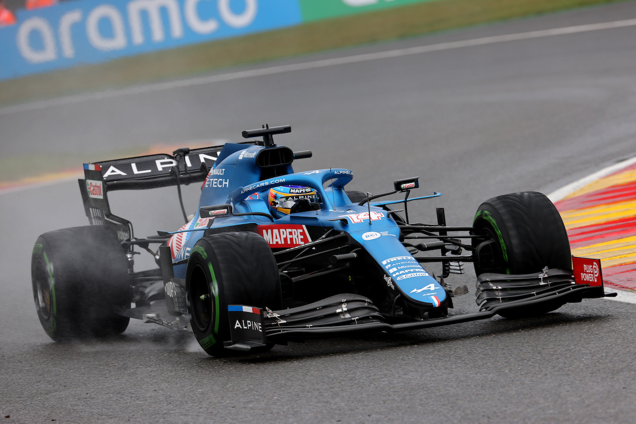 GP BELGIO, Fernando Alonso (ESP) Alpine F1 Team A521.
28.08.2021. Formula 1 World Championship, Rd 12, Belgian Grand Prix, Spa Francorchamps, Belgium, Qualifiche Day.
- www.xpbimages.com, EMail: requests@xpbimages.com © Copyright: Batchelor / XPB Images