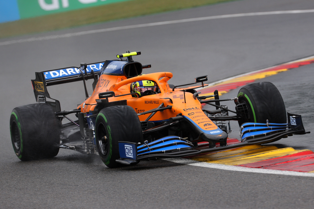 GP BELGIO, Lando Norris (GBR) McLaren MCL35M.
28.08.2021. Formula 1 World Championship, Rd 12, Belgian Grand Prix, Spa Francorchamps, Belgium, Qualifiche Day.
- www.xpbimages.com, EMail: requests@xpbimages.com © Copyright: Batchelor / XPB Images