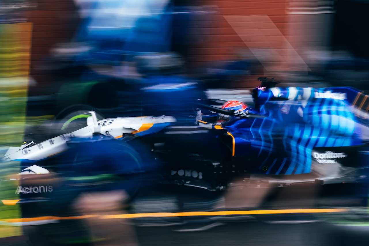 GP BELGIO, George Russell (GBR) Williams Racing FW43B makes a pit stop.
28.08.2021. Formula 1 World Championship, Rd 12, Belgian Grand Prix, Spa Francorchamps, Belgium, Qualifiche Day.
- www.xpbimages.com, EMail: requests@xpbimages.com © Copyright: Bearne / XPB Images
