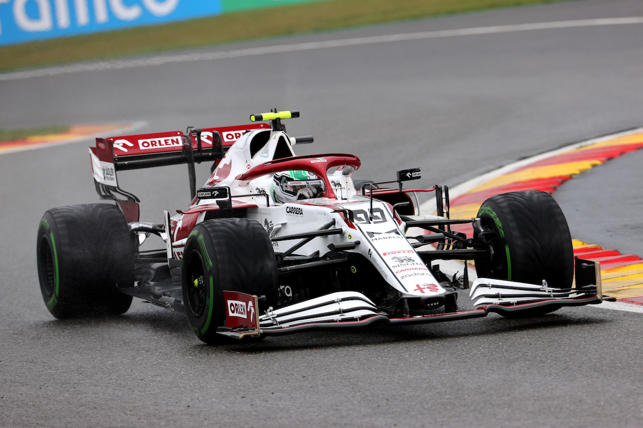 GP BELGIO, Antonio Giovinazzi (ITA) Alfa Romeo Racing C41.
28.08.2021. Formula 1 World Championship, Rd 12, Belgian Grand Prix, Spa Francorchamps, Belgium, Qualifiche Day.
- www.xpbimages.com, EMail: requests@xpbimages.com © Copyright: Batchelor / XPB Images
