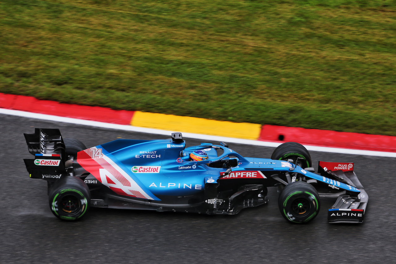 GP BELGIO, Fernando Alonso (ESP) Alpine F1 Team A521.
28.08.2021. Formula 1 World Championship, Rd 12, Belgian Grand Prix, Spa Francorchamps, Belgium, Qualifiche Day.
- www.xpbimages.com, EMail: requests@xpbimages.com © Copyright: XPB Images