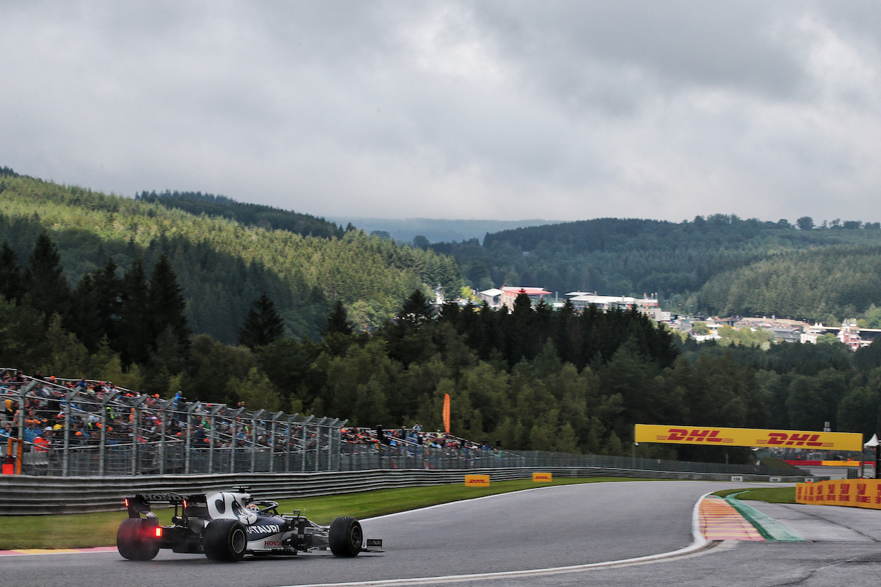 GP BELGIO, Yuki Tsunoda (JPN) AlphaTauri AT02.
28.08.2021. Formula 1 World Championship, Rd 12, Belgian Grand Prix, Spa Francorchamps, Belgium, Qualifiche Day.
- www.xpbimages.com, EMail: requests@xpbimages.com © Copyright: XPB Images