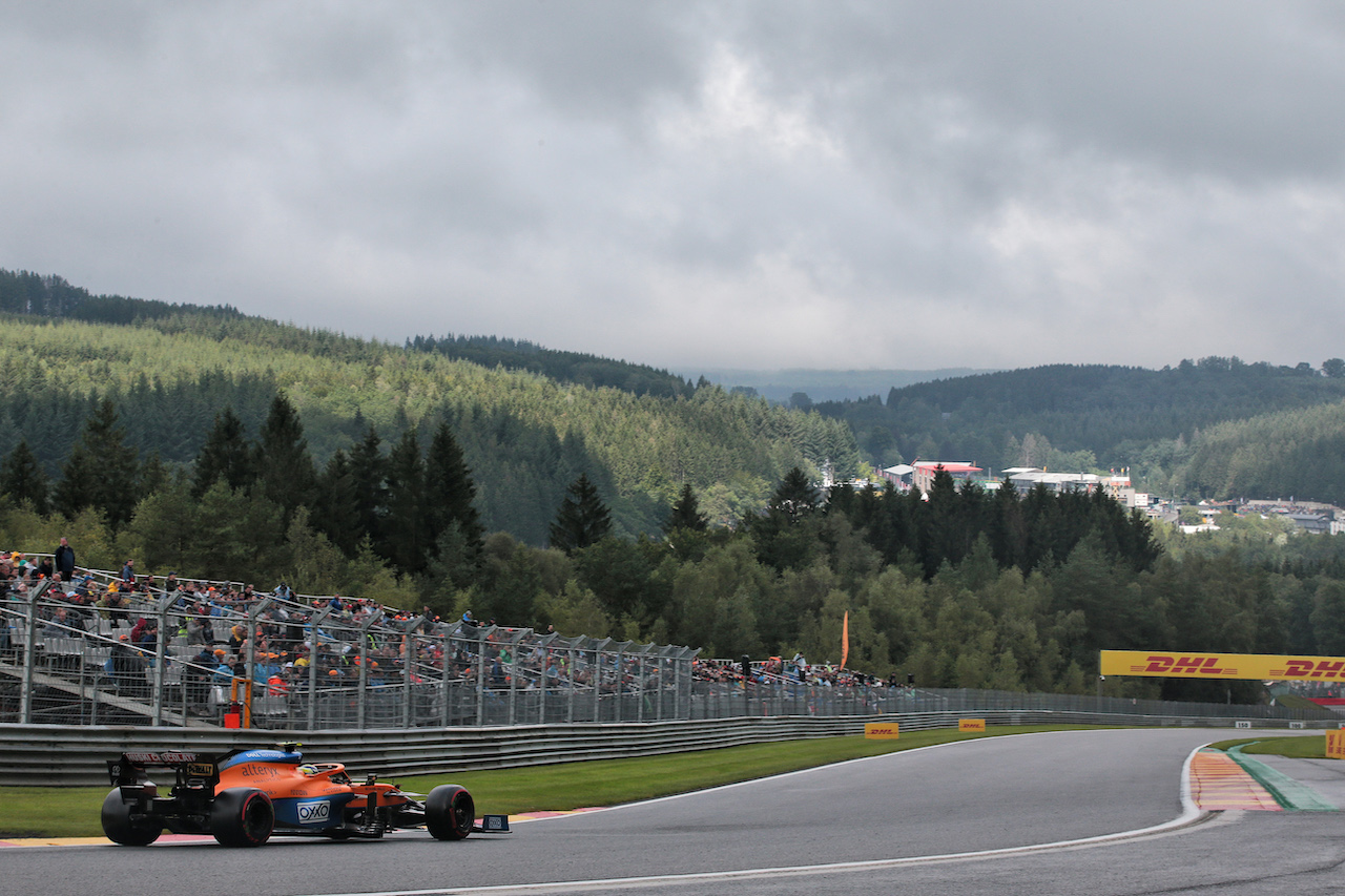 GP BELGIO, Lando Norris (GBR) McLaren MCL35M.
28.08.2021. Formula 1 World Championship, Rd 12, Belgian Grand Prix, Spa Francorchamps, Belgium, Qualifiche Day.
- www.xpbimages.com, EMail: requests@xpbimages.com © Copyright: XPB Images