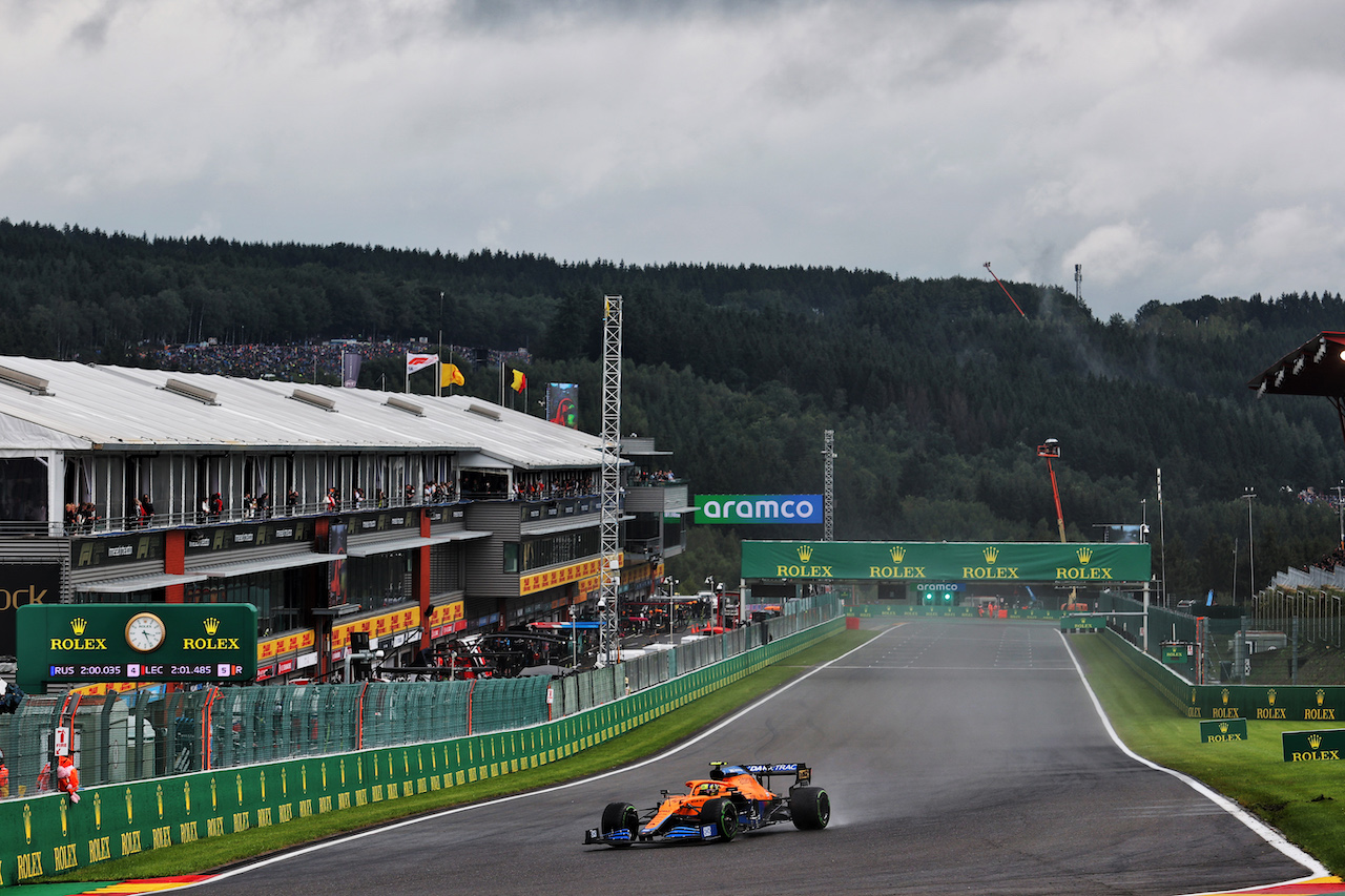 GP BELGIO, Lando Norris (GBR) McLaren MCL35M.
28.08.2021. Formula 1 World Championship, Rd 12, Belgian Grand Prix, Spa Francorchamps, Belgium, Qualifiche Day.
- www.xpbimages.com, EMail: requests@xpbimages.com © Copyright: Charniaux / XPB Images