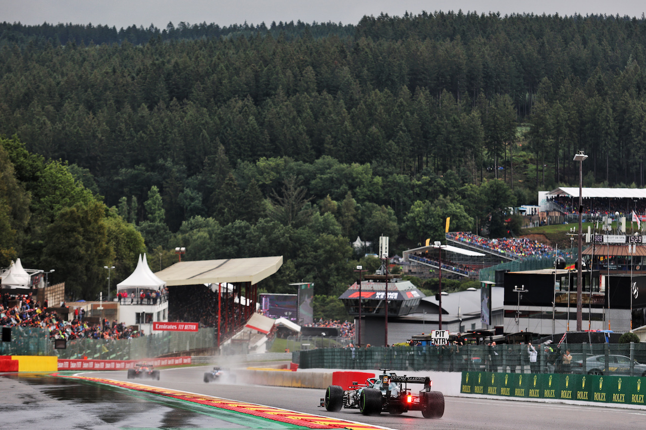 GP BELGIO, Lance Stroll (CDN) Aston Martin F1 Team AMR21.
28.08.2021. Formula 1 World Championship, Rd 12, Belgian Grand Prix, Spa Francorchamps, Belgium, Qualifiche Day.
- www.xpbimages.com, EMail: requests@xpbimages.com © Copyright: Charniaux / XPB Images