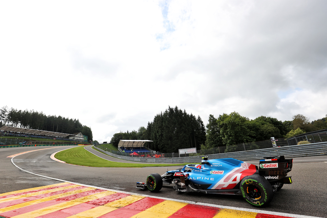 GP BELGIO, Esteban Ocon (FRA) Alpine F1 Team A521.
27.08.2021. Formula 1 World Championship, Rd 12, Belgian Grand Prix, Spa Francorchamps, Belgium, Practice Day.
- www.xpbimages.com, EMail: requests@xpbimages.com © Copyright: Charniaux / XPB Images
