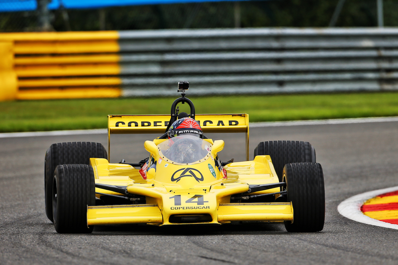 GP BELGIO, Emerson Fittipaldi (BRA) in his Copersucar.
27.08.2021. Formula 1 World Championship, Rd 12, Belgian Grand Prix, Spa Francorchamps, Belgium, Practice Day.
- www.xpbimages.com, EMail: requests@xpbimages.com © Copyright: XPB Images