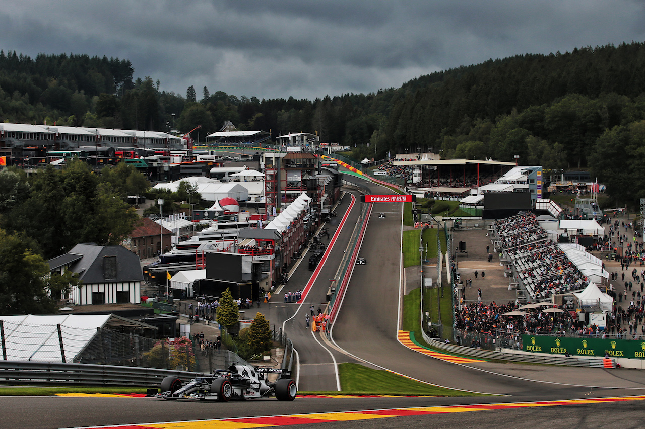 GP BELGIO, Yuki Tsunoda (JPN) AlphaTauri AT02.
27.08.2021. Formula 1 World Championship, Rd 12, Belgian Grand Prix, Spa Francorchamps, Belgium, Practice Day.
- www.xpbimages.com, EMail: requests@xpbimages.com © Copyright: XPB Images