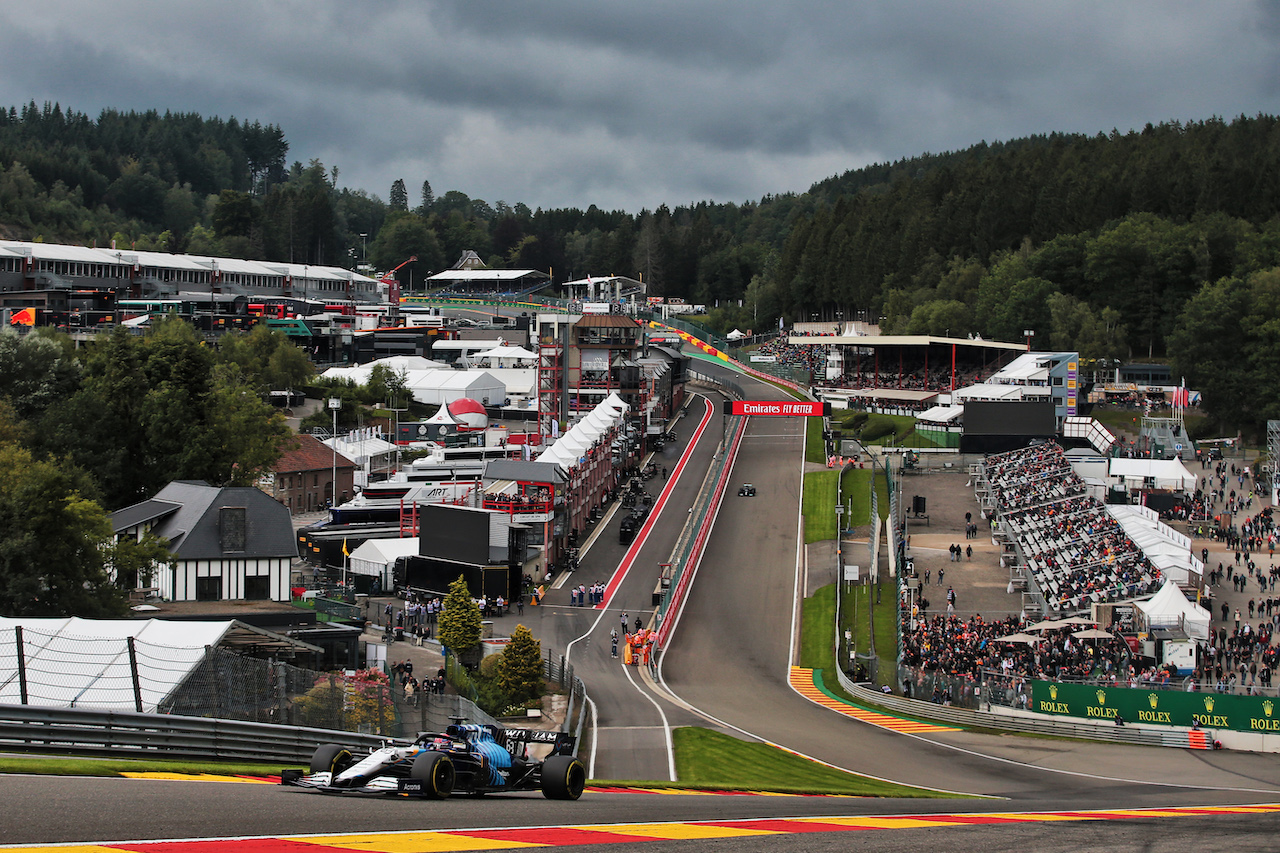 GP BELGIO, George Russell (GBR) Williams Racing FW43B.
27.08.2021. Formula 1 World Championship, Rd 12, Belgian Grand Prix, Spa Francorchamps, Belgium, Practice Day.
- www.xpbimages.com, EMail: requests@xpbimages.com © Copyright: XPB Images