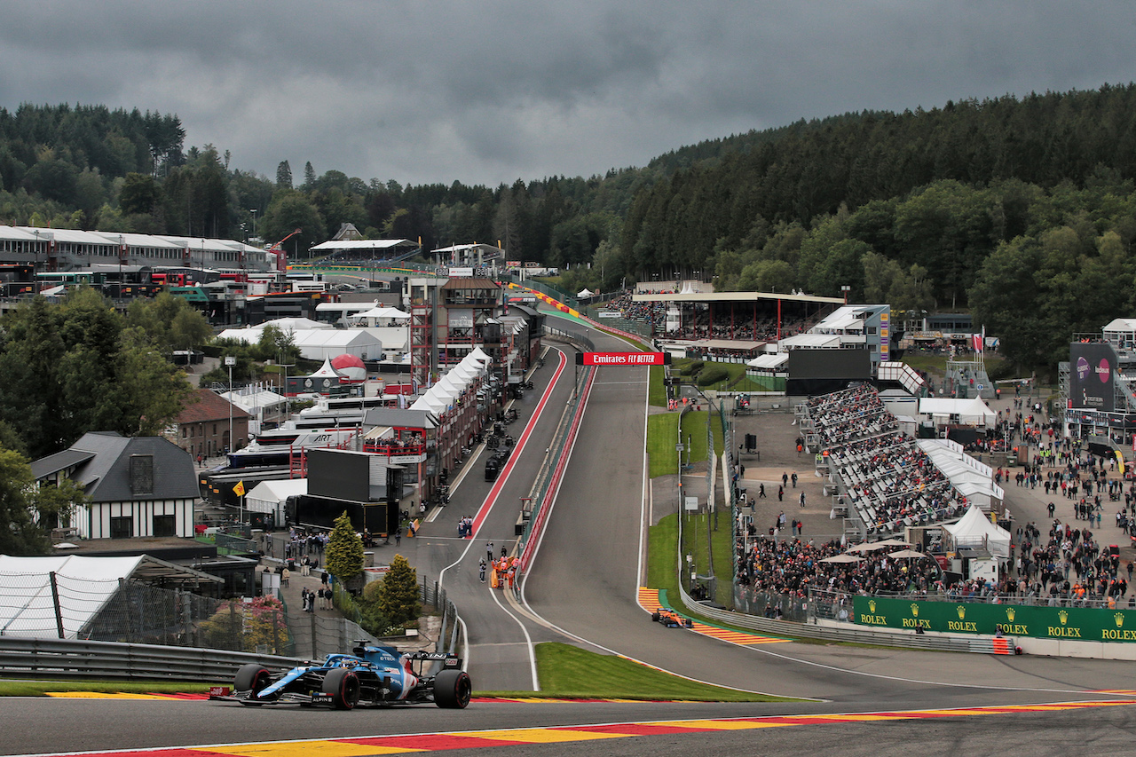 GP BELGIO, Fernando Alonso (ESP) Alpine F1 Team A521.
27.08.2021. Formula 1 World Championship, Rd 12, Belgian Grand Prix, Spa Francorchamps, Belgium, Practice Day.
- www.xpbimages.com, EMail: requests@xpbimages.com © Copyright: XPB Images