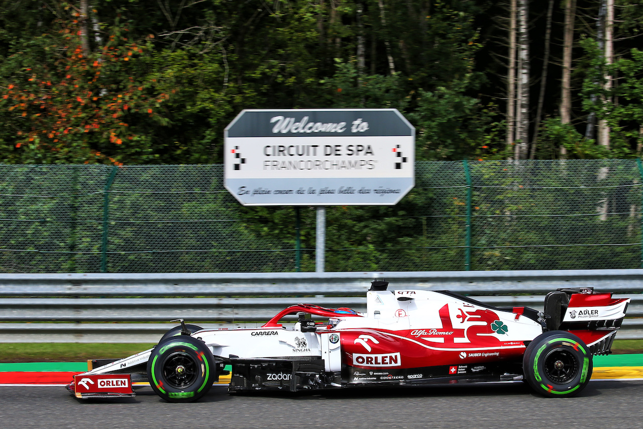 GP BELGIO, Kimi Raikkonen (FIN) Alfa Romeo Racing C41.
27.08.2021. Formula 1 World Championship, Rd 12, Belgian Grand Prix, Spa Francorchamps, Belgium, Practice Day.
- www.xpbimages.com, EMail: requests@xpbimages.com © Copyright: XPB Images