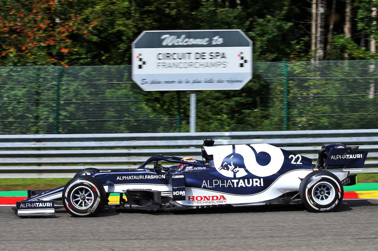 GP BELGIO, Yuki Tsunoda (JPN) AlphaTauri AT02.
27.08.2021. Formula 1 World Championship, Rd 12, Belgian Grand Prix, Spa Francorchamps, Belgium, Practice Day.
- www.xpbimages.com, EMail: requests@xpbimages.com © Copyright: XPB Images