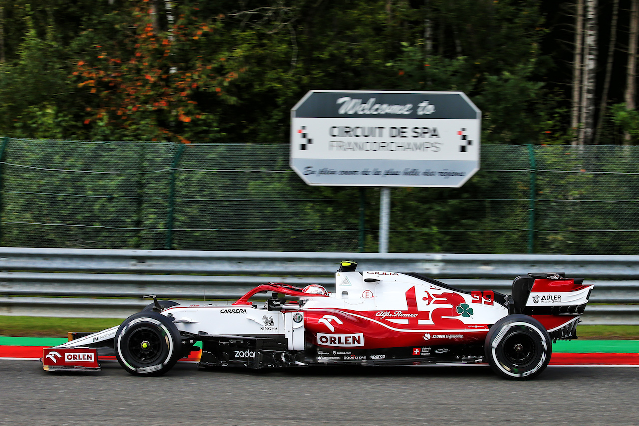 GP BELGIO, Antonio Giovinazzi (ITA) Alfa Romeo Racing C41.
27.08.2021. Formula 1 World Championship, Rd 12, Belgian Grand Prix, Spa Francorchamps, Belgium, Practice Day.
- www.xpbimages.com, EMail: requests@xpbimages.com © Copyright: XPB Images
