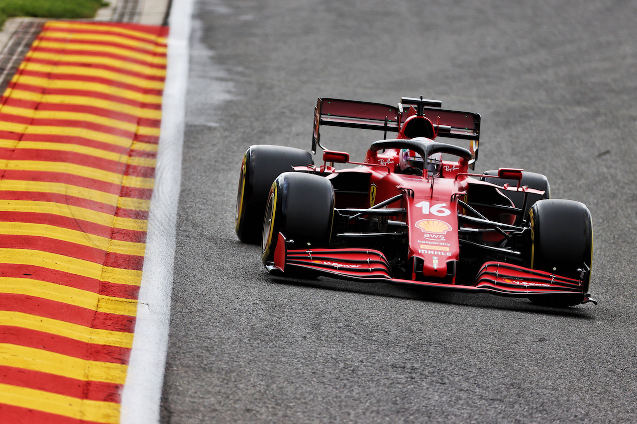 GP BELGIO, Charles Leclerc (MON) Ferrari SF-21.
27.08.2021. Formula 1 World Championship, Rd 12, Belgian Grand Prix, Spa Francorchamps, Belgium, Practice Day.
- www.xpbimages.com, EMail: requests@xpbimages.com © Copyright: Batchelor / XPB Images