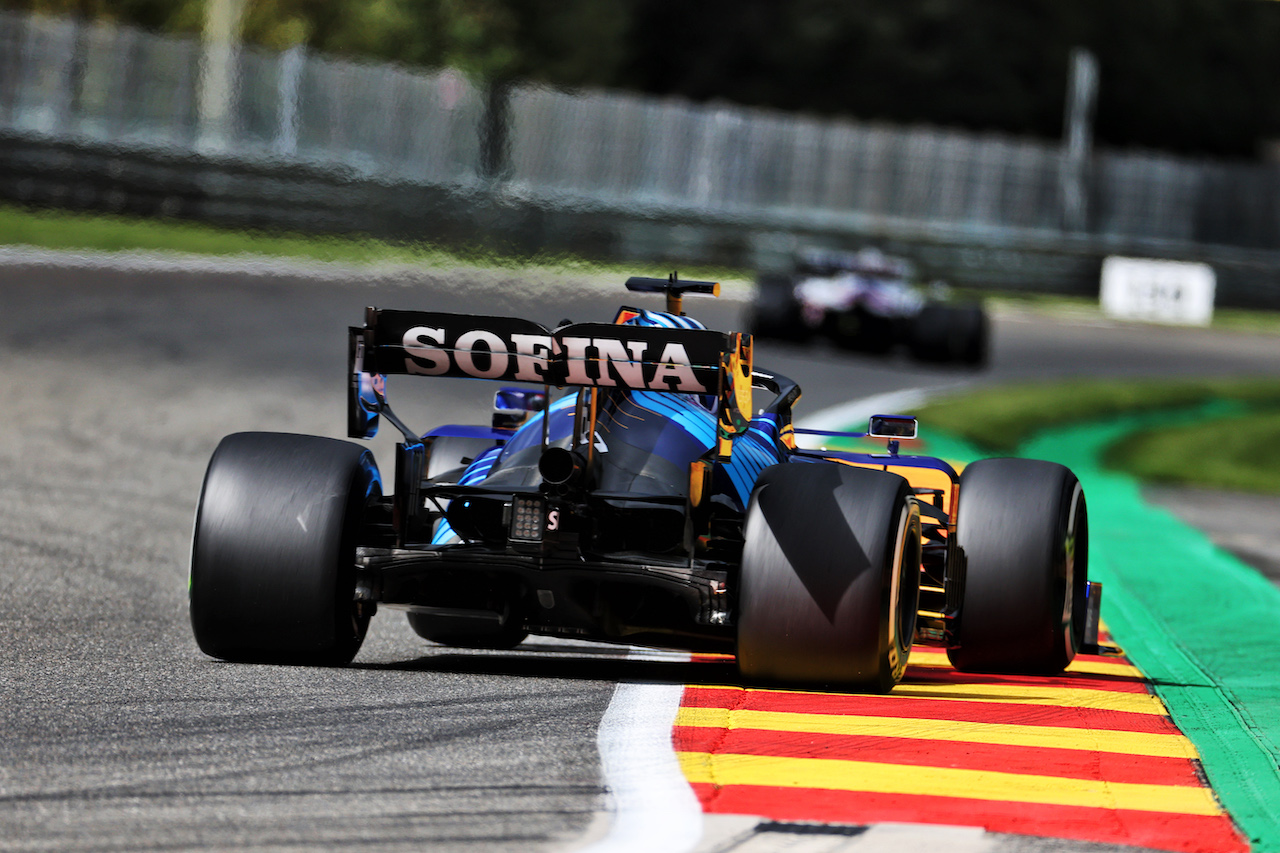 GP BELGIO, George Russell (GBR) Williams Racing FW43B.
27.08.2021. Formula 1 World Championship, Rd 12, Belgian Grand Prix, Spa Francorchamps, Belgium, Practice Day.
- www.xpbimages.com, EMail: requests@xpbimages.com © Copyright: Batchelor / XPB Images