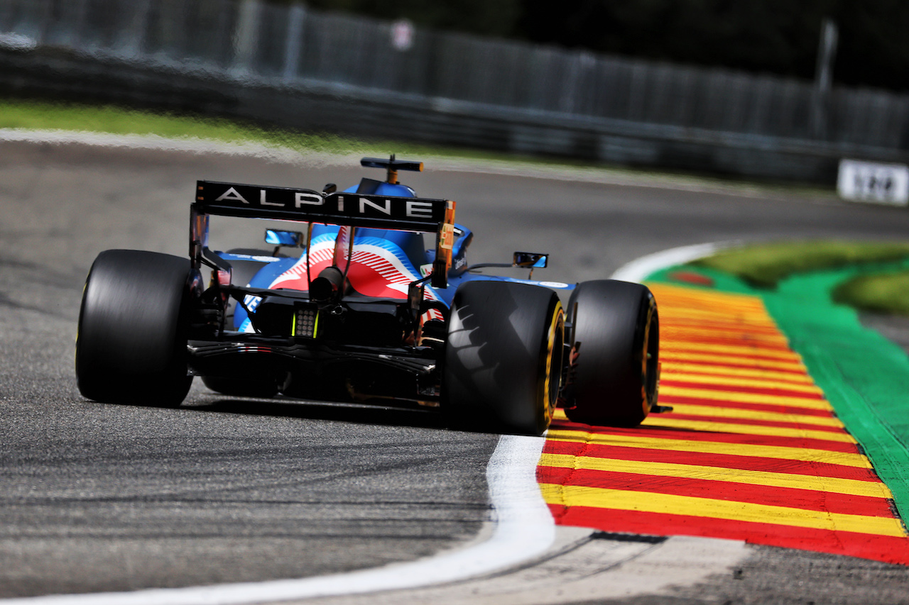 GP BELGIO, Fernando Alonso (ESP) Alpine F1 Team A521.
27.08.2021. Formula 1 World Championship, Rd 12, Belgian Grand Prix, Spa Francorchamps, Belgium, Practice Day.
- www.xpbimages.com, EMail: requests@xpbimages.com © Copyright: Batchelor / XPB Images