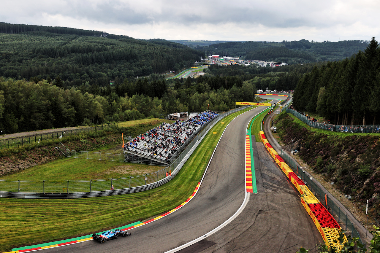 GP BELGIO, Esteban Ocon (FRA) Alpine F1 Team A521.
27.08.2021. Formula 1 World Championship, Rd 12, Belgian Grand Prix, Spa Francorchamps, Belgium, Practice Day.
- www.xpbimages.com, EMail: requests@xpbimages.com © Copyright: Batchelor / XPB Images