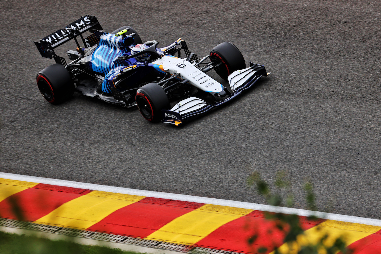 GP BELGIO, Nicholas Latifi (CDN) Williams Racing FW43B.
27.08.2021. Formula 1 World Championship, Rd 12, Belgian Grand Prix, Spa Francorchamps, Belgium, Practice Day.
- www.xpbimages.com, EMail: requests@xpbimages.com © Copyright: Batchelor / XPB Images
