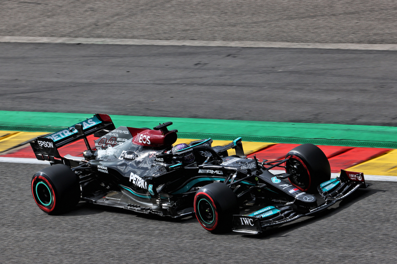 GP BELGIO, Lewis Hamilton (GBR) Mercedes AMG F1 W12.
27.08.2021. Formula 1 World Championship, Rd 12, Belgian Grand Prix, Spa Francorchamps, Belgium, Practice Day.
- www.xpbimages.com, EMail: requests@xpbimages.com © Copyright: Batchelor / XPB Images