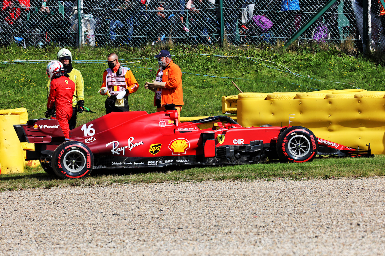 GP BELGIO, Charles Leclerc (MON) Ferrari SF-21 crashed in the second practice session.
27.08.2021. Formula 1 World Championship, Rd 12, Belgian Grand Prix, Spa Francorchamps, Belgium, Practice Day.
- www.xpbimages.com, EMail: requests@xpbimages.com © Copyright: Batchelor / XPB Images