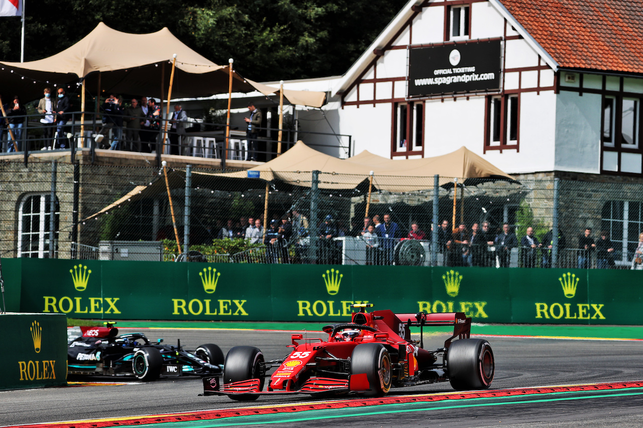GP BELGIO, Carlos Sainz Jr (ESP) Ferrari SF-21.
27.08.2021. Formula 1 World Championship, Rd 12, Belgian Grand Prix, Spa Francorchamps, Belgium, Practice Day.
- www.xpbimages.com, EMail: requests@xpbimages.com © Copyright: Batchelor / XPB Images