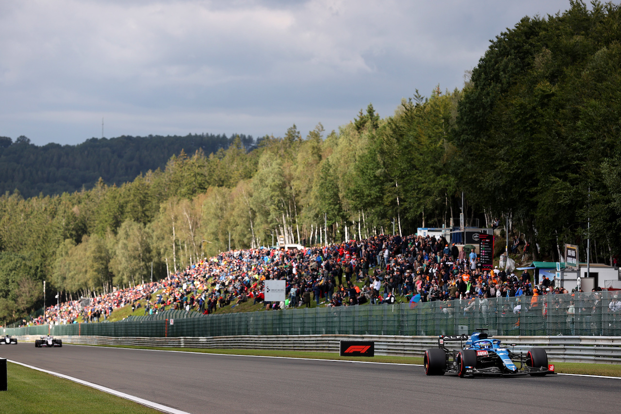 GP BELGIO, Fernando Alonso (ESP) Alpine F1 Team A521.
27.08.2021. Formula 1 World Championship, Rd 12, Belgian Grand Prix, Spa Francorchamps, Belgium, Practice Day.
- www.xpbimages.com, EMail: requests@xpbimages.com © Copyright: Batchelor / XPB Images