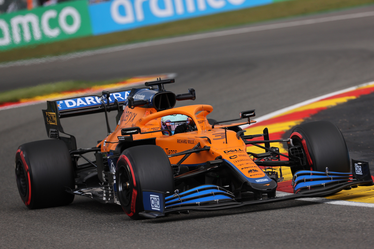 GP BELGIO, Daniel Ricciardo (AUS) McLaren MCL35M.
27.08.2021. Formula 1 World Championship, Rd 12, Belgian Grand Prix, Spa Francorchamps, Belgium, Practice Day.
- www.xpbimages.com, EMail: requests@xpbimages.com © Copyright: Batchelor / XPB Images