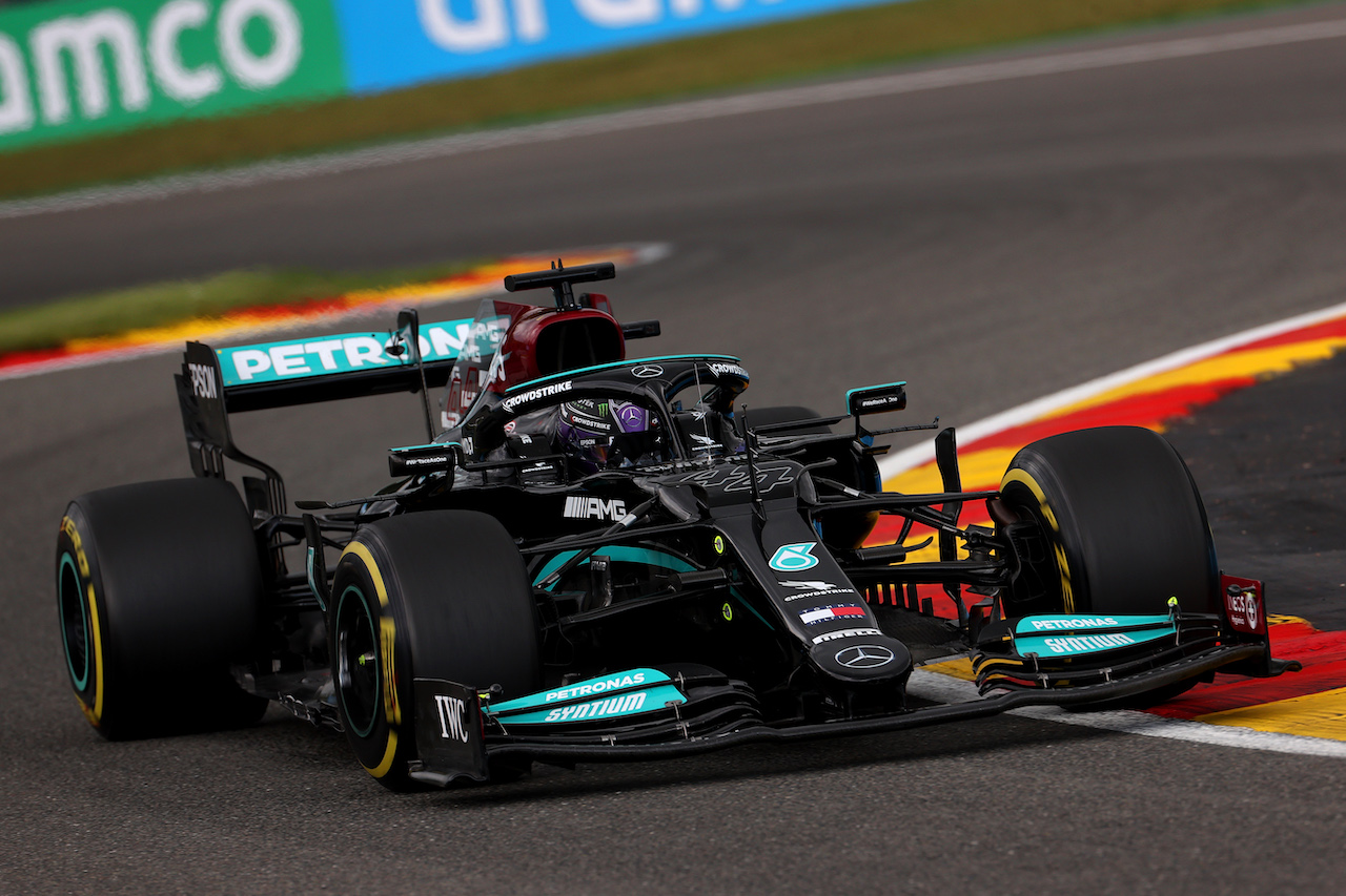 GP BELGIO, Lewis Hamilton (GBR) Mercedes AMG F1 W12.
27.08.2021. Formula 1 World Championship, Rd 12, Belgian Grand Prix, Spa Francorchamps, Belgium, Practice Day.
- www.xpbimages.com, EMail: requests@xpbimages.com © Copyright: Batchelor / XPB Images