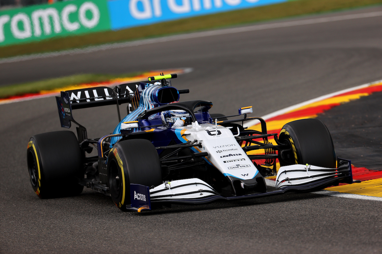 GP BELGIO, Nicholas Latifi (CDN) Williams Racing FW43B.
27.08.2021. Formula 1 World Championship, Rd 12, Belgian Grand Prix, Spa Francorchamps, Belgium, Practice Day.
- www.xpbimages.com, EMail: requests@xpbimages.com © Copyright: Batchelor / XPB Images