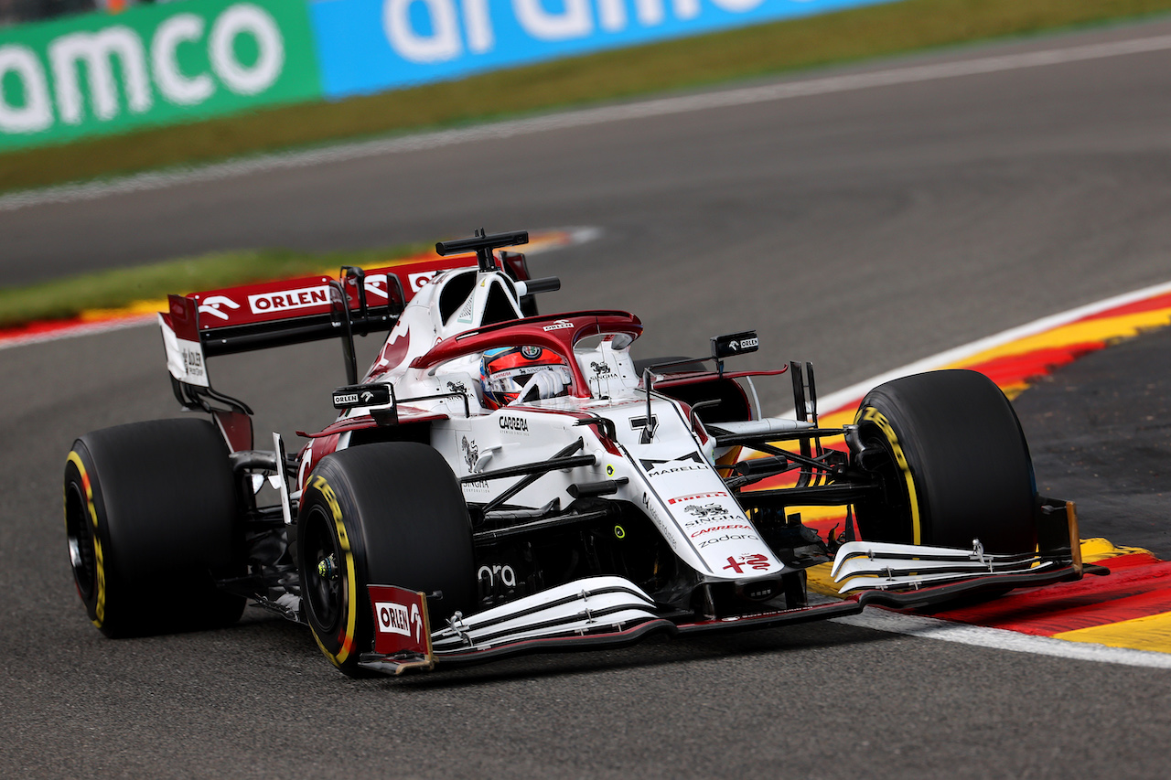 GP BELGIO, Kimi Raikkonen (FIN) Alfa Romeo Racing C41.
27.08.2021. Formula 1 World Championship, Rd 12, Belgian Grand Prix, Spa Francorchamps, Belgium, Practice Day.
- www.xpbimages.com, EMail: requests@xpbimages.com © Copyright: Batchelor / XPB Images