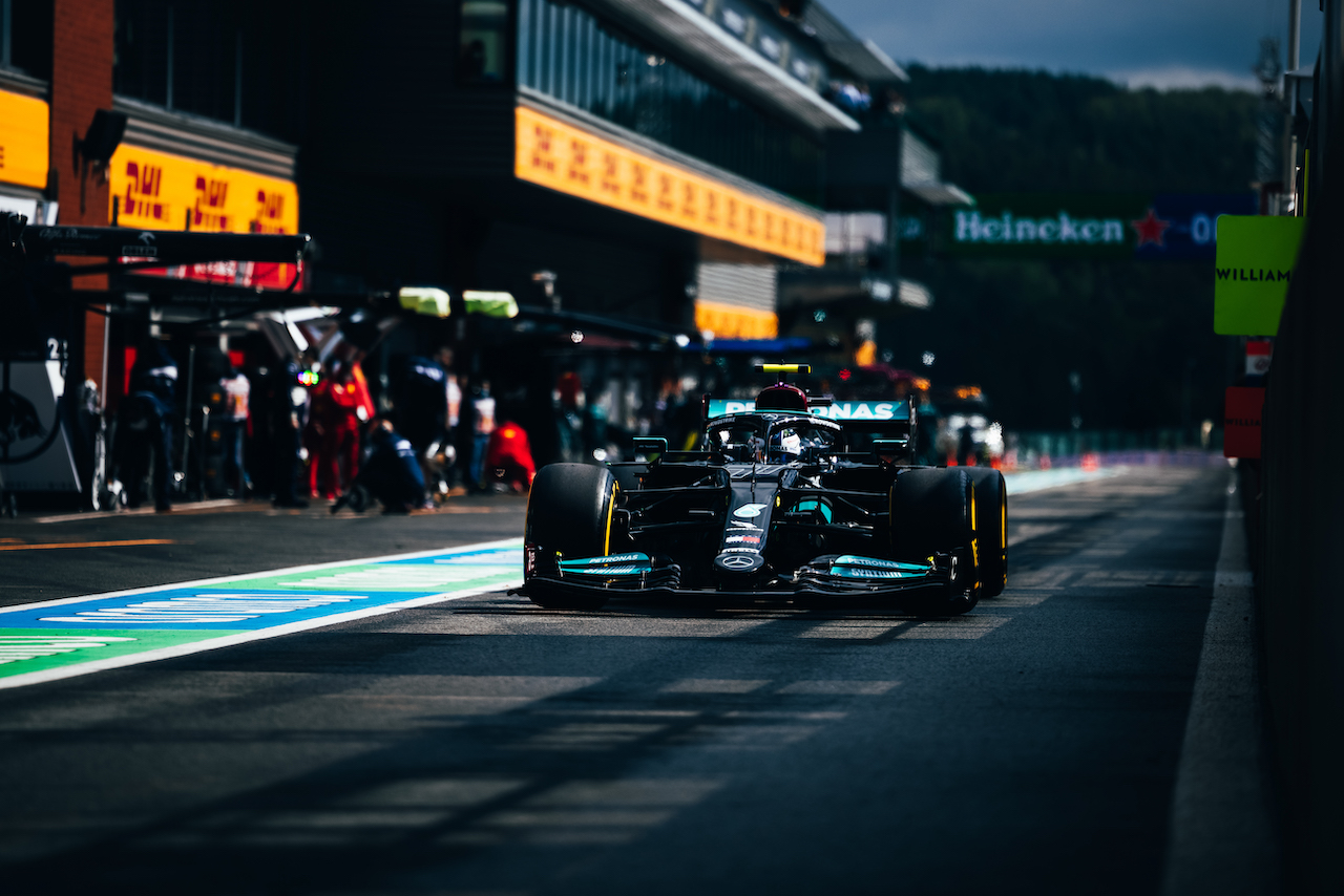 GP BELGIO, Valtteri Bottas (FIN) Mercedes AMG F1 W12.
27.08.2021. Formula 1 World Championship, Rd 12, Belgian Grand Prix, Spa Francorchamps, Belgium, Practice Day.
- www.xpbimages.com, EMail: requests@xpbimages.com © Copyright: Bearne / XPB Images
